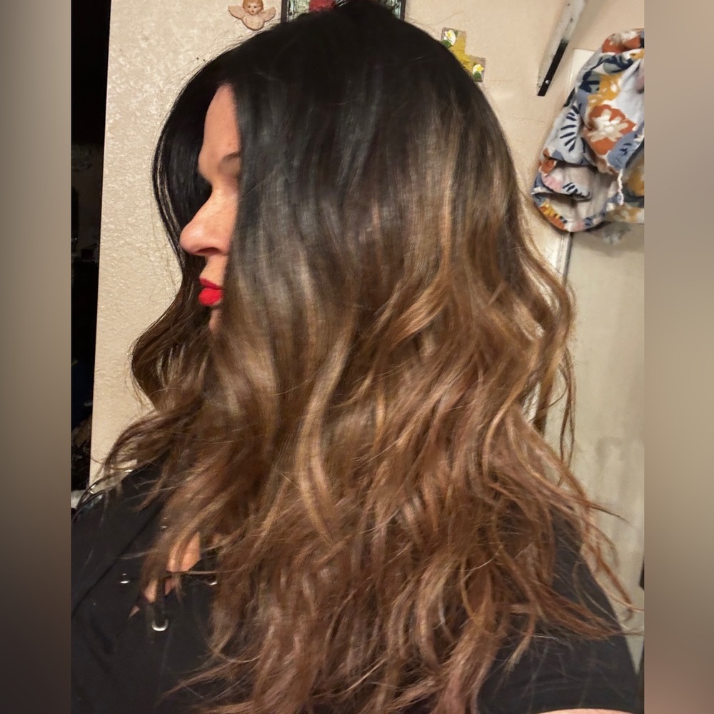 Ombre wavy brunette wig NWOT